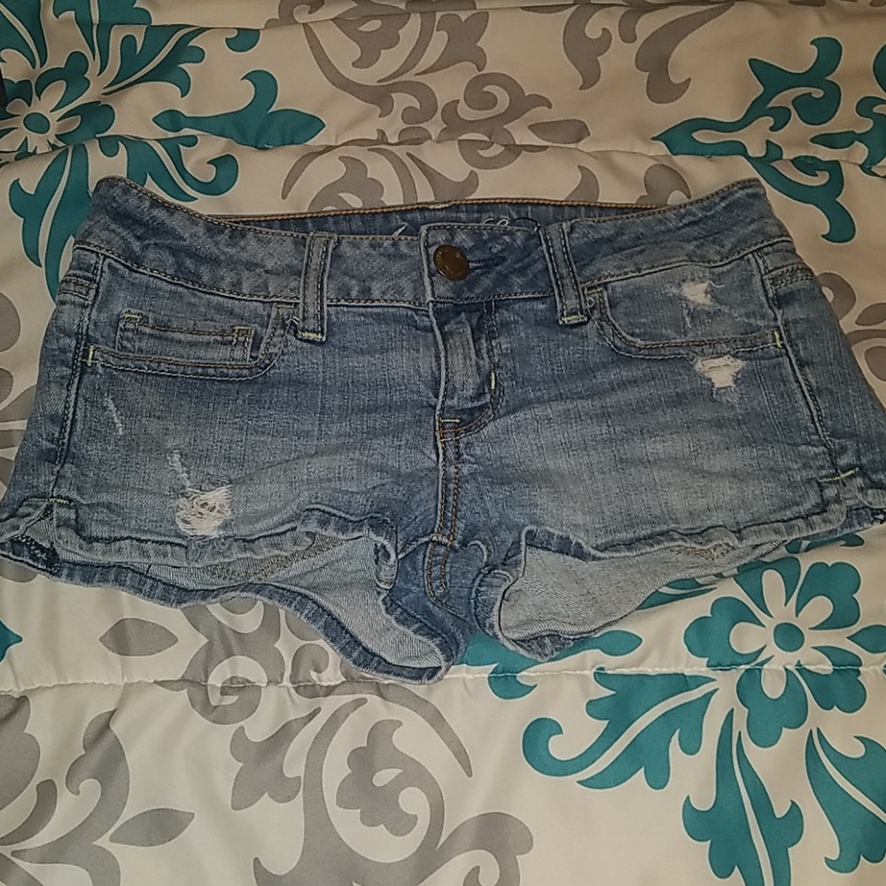 Light Denim Jean Shorts